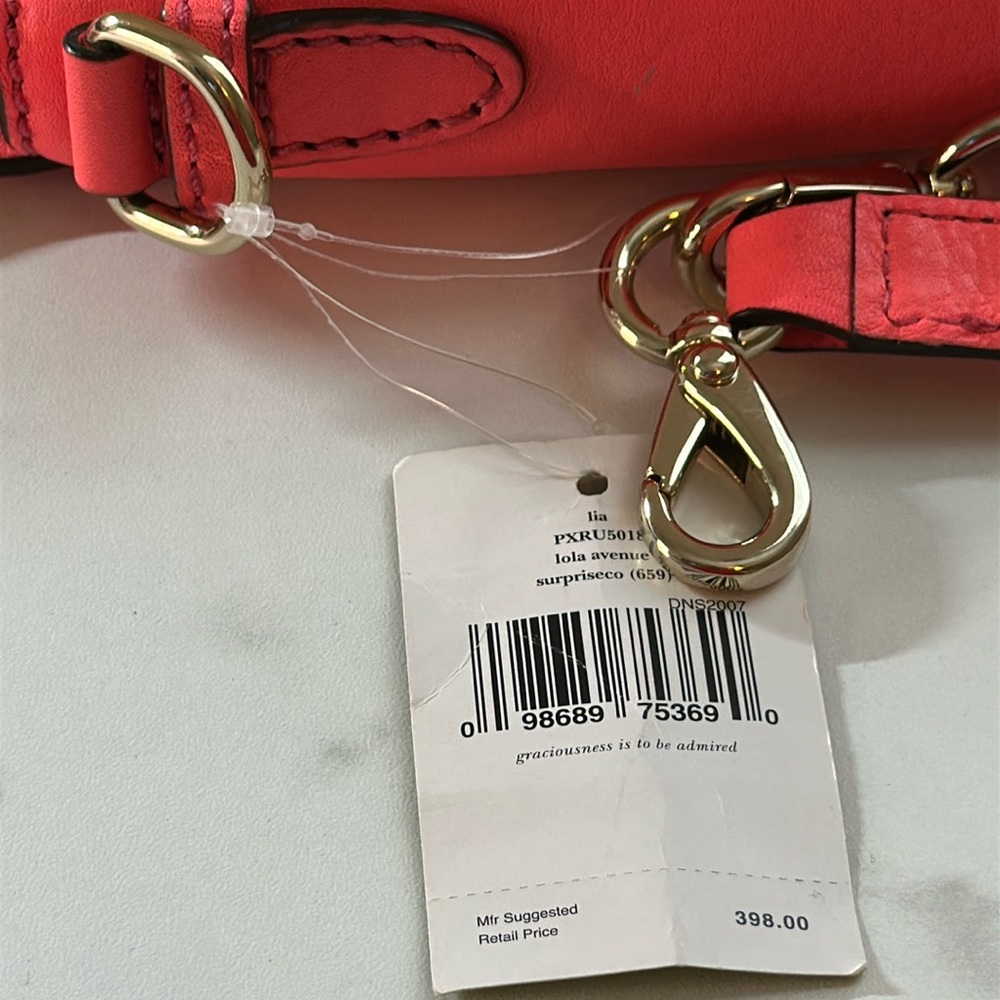 New- Lola Avenue “Lia” Kate Spade bright color Satchel with Gold-Tone Accents - Picture 14 of 17